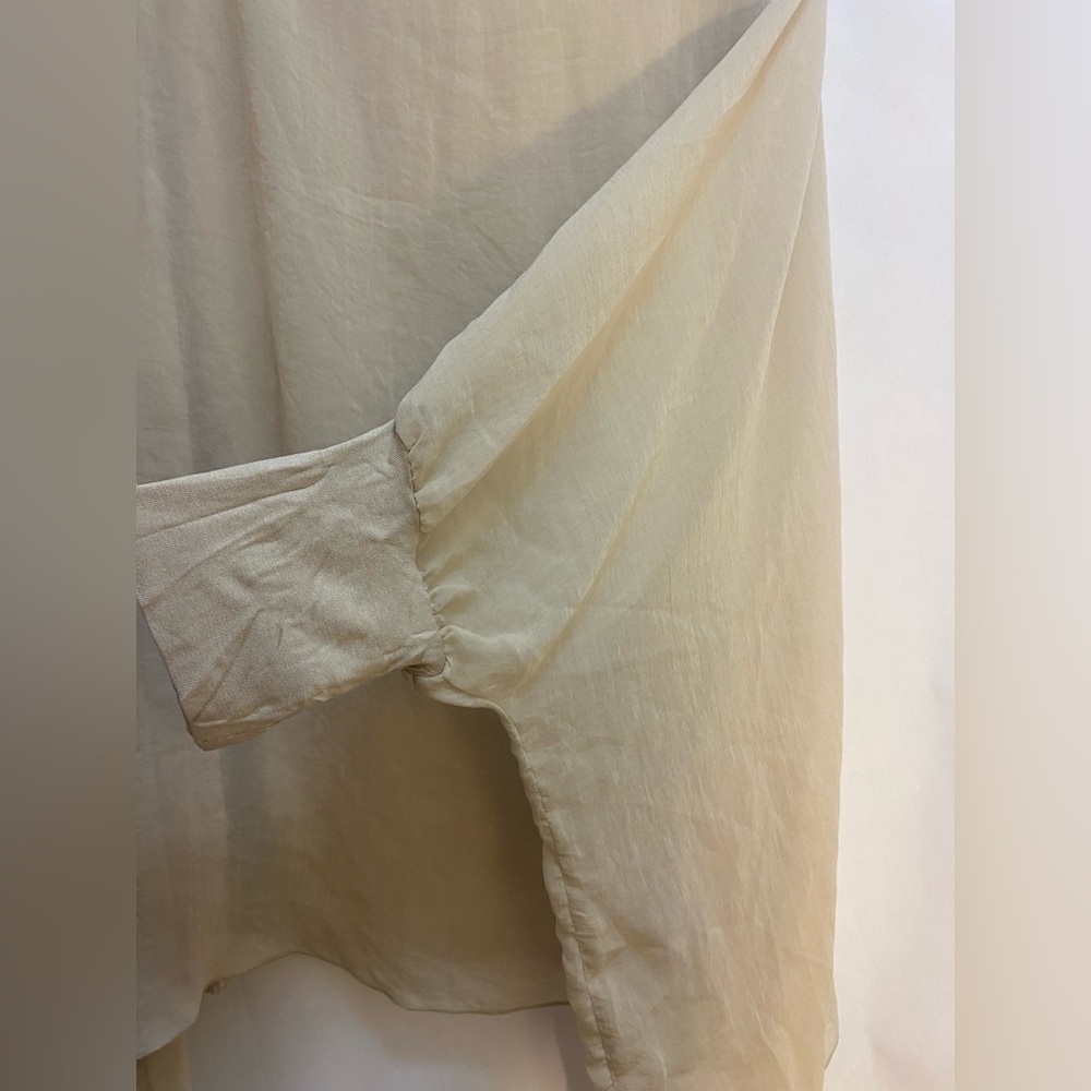 Black Label‎ by Chico’s Cream Dolman Boho Oversized Blouse Top Size 2 Large - Picture 3 of 6